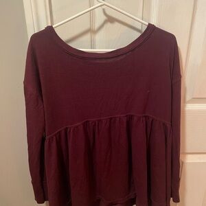 Women's Burgundy Top
